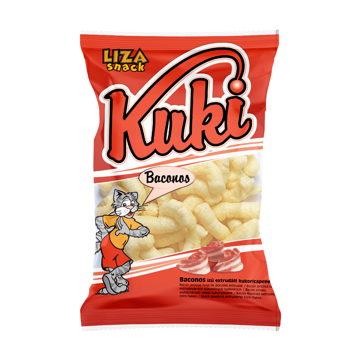 Kuki extrudált kukoricapehely baconos 40g